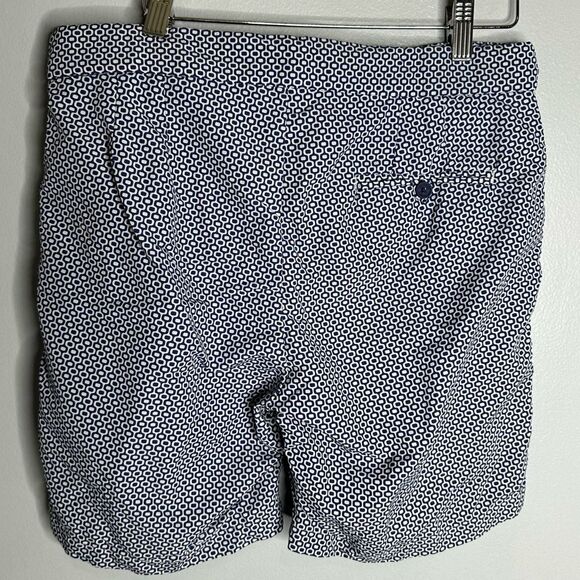 Frescobol Carioca swim Shorts in Blue and white Print - Size 30 - Picture 2 of 6